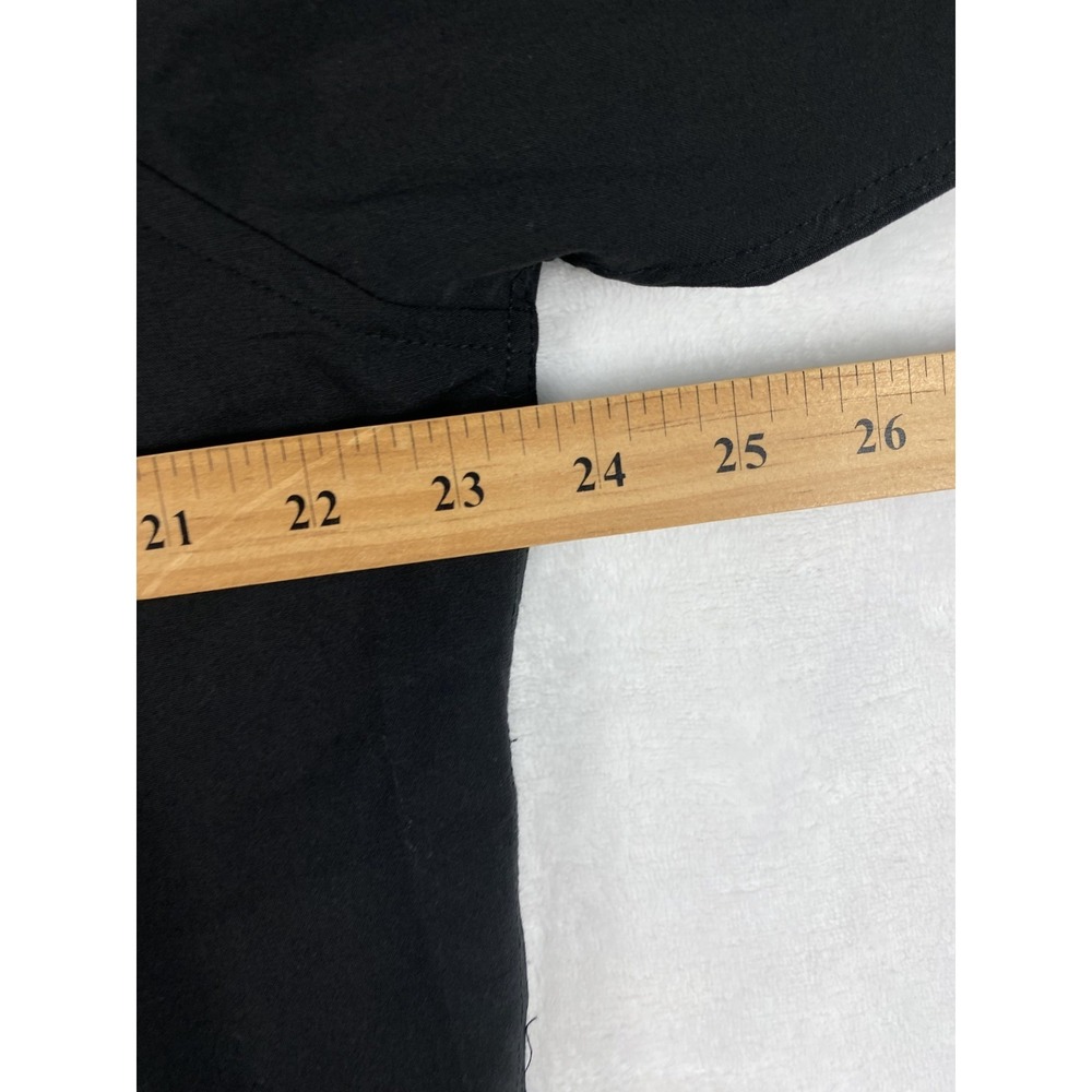 2/$30 NWT Coofandy Button Up Shirt Men Sz L Black Long Sleeve Cuban - Picture 7 of 14